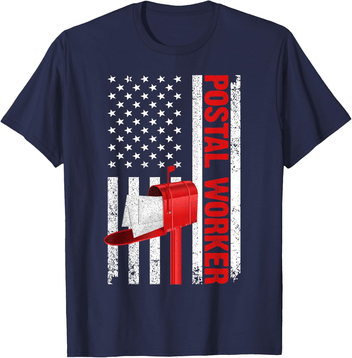 Funny Postal Worker Art Men Women Postman Post Office Lover T-Shirt - T-Shirt | Navy
