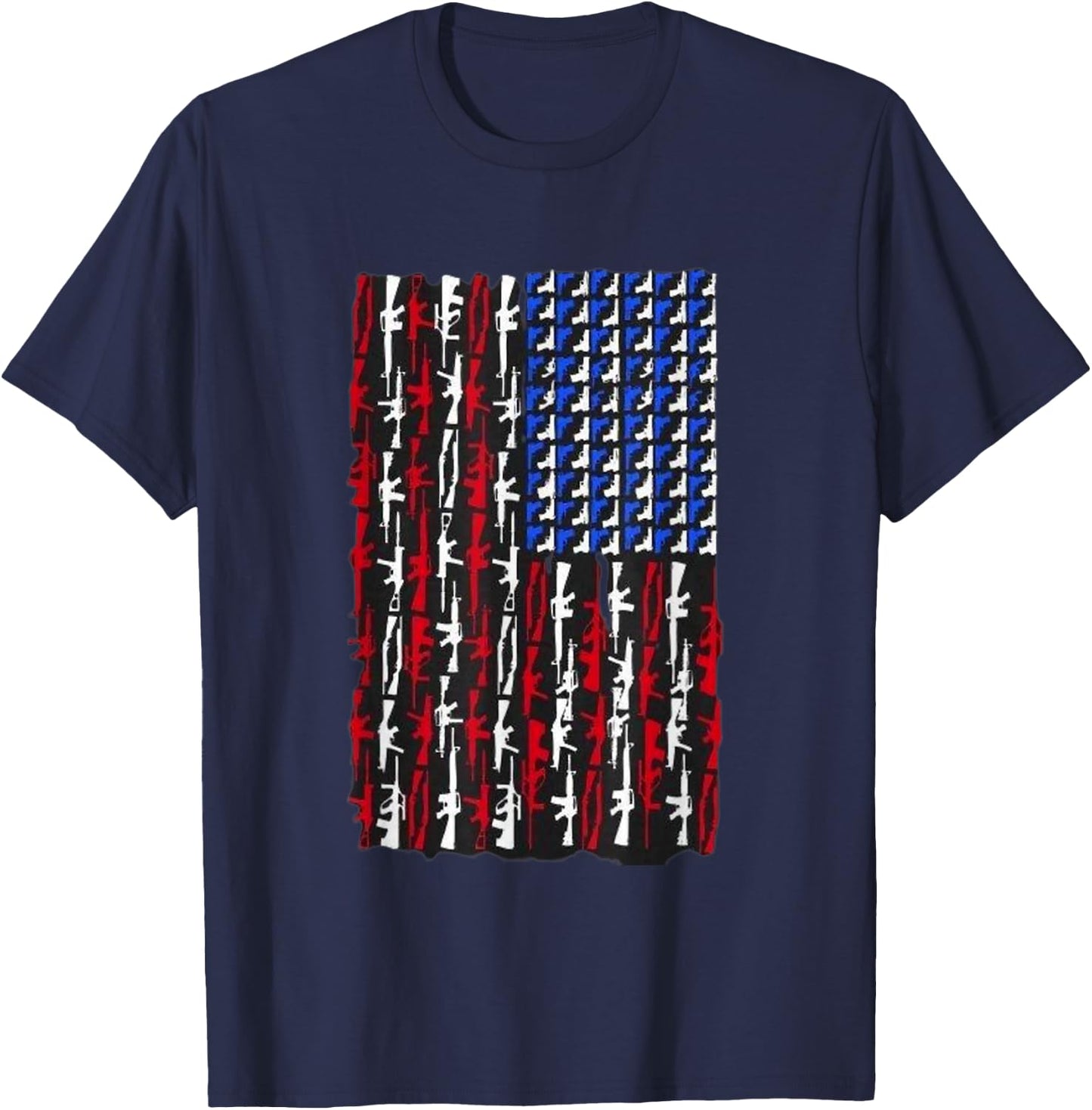 American Flag 2nd Amendment Freedom Flag T-Shirt - T-Shirt | Navy
