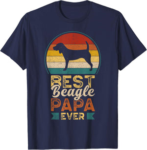 Best Beagle Papa Ever, Father's Day, Dad, Grandpa T-Shirt - T-Shirt | Navy