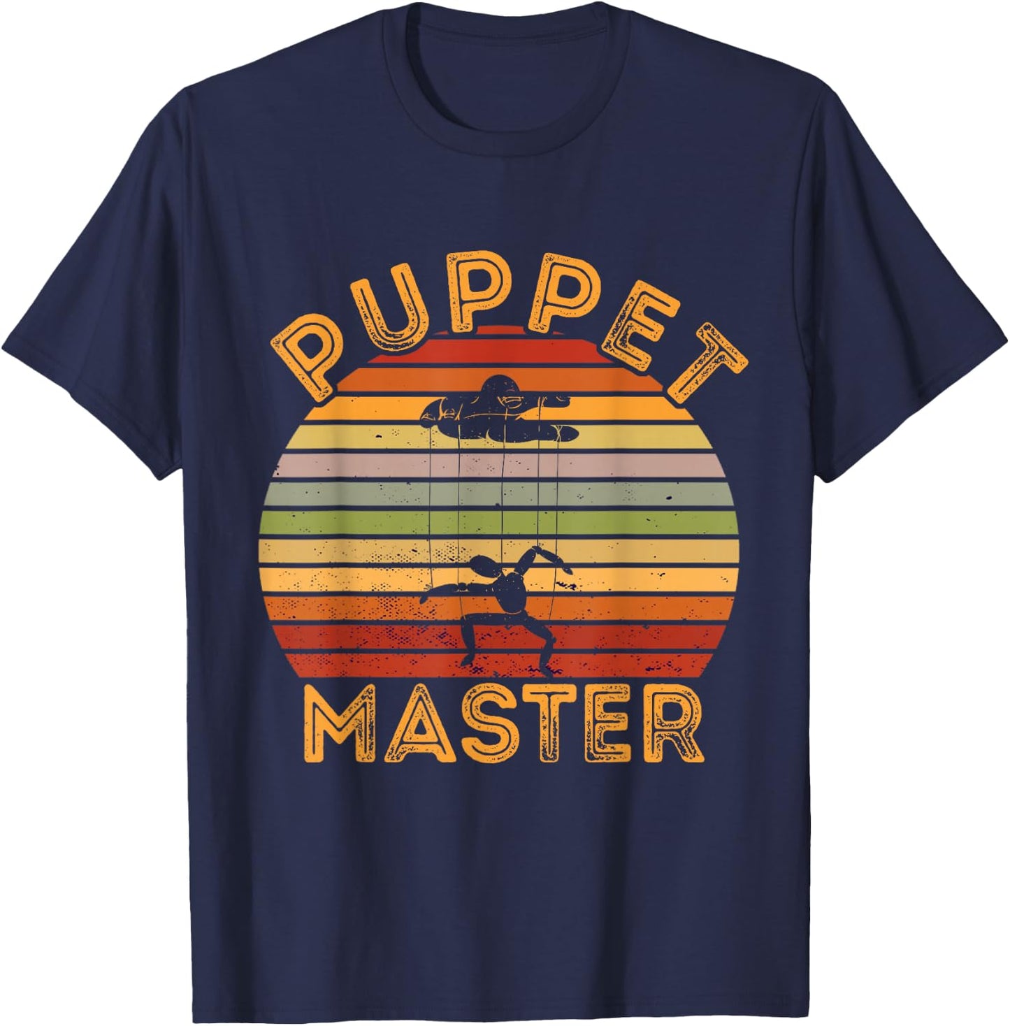 Puppet Master Retro Ventriloquist Ventriloquism Puppeteer T-Shirt - T-Shirt | Navy