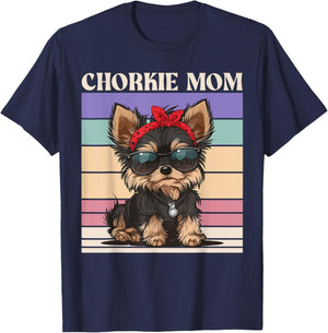 Chorkie Mom T-Shirt - T-Shirt | Navy