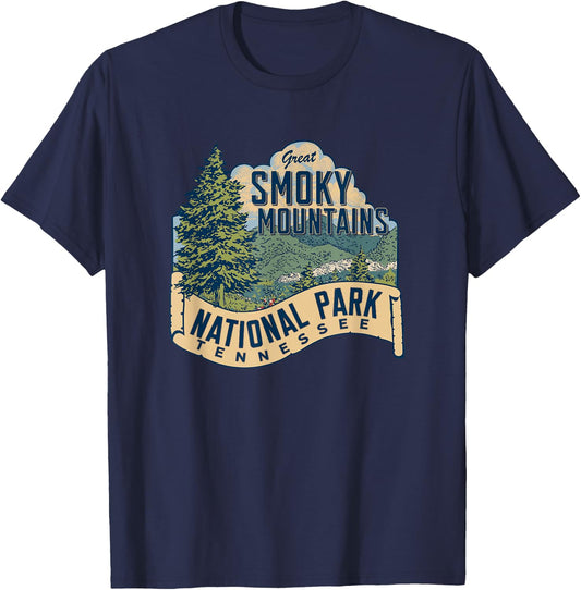 Great Smoky Mountains National Park Tennessee T-Shirt - T-Shirt | Navy