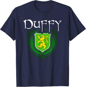 Duffy Surname Irish Clan Tartan Badge Ireland T-Shirt - T-Shirt | Navy