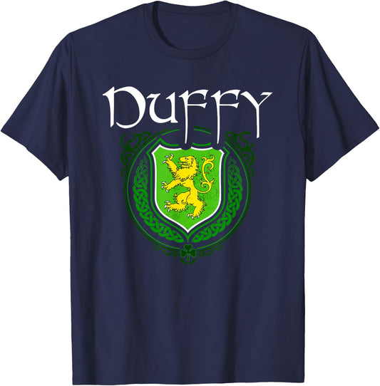 Duffy Surname Irish Clan Tartan Badge Ireland T-Shirt - T-Shirt | Navy