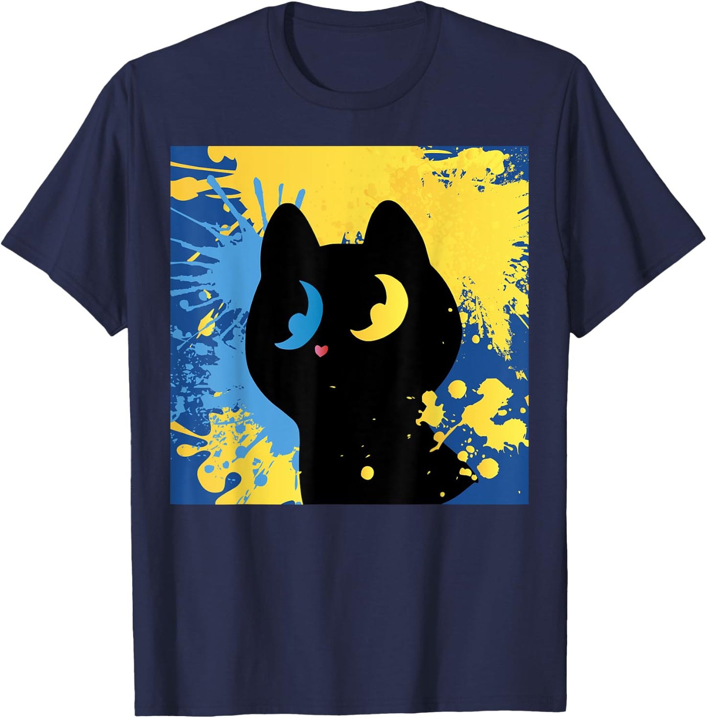 Ukrainian cats Ukraine Ukraine Flag cat lovers T-Shirt - T-Shirt | Navy