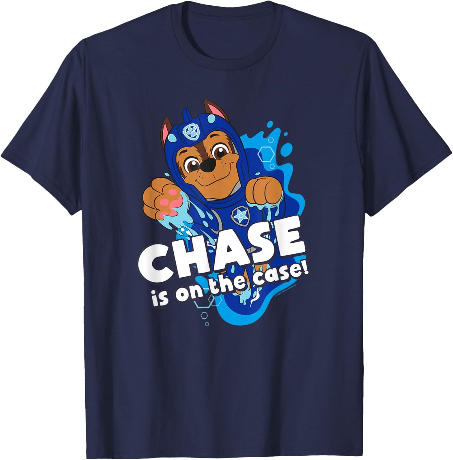 PAW Patrol Aqua Pups Chase on The Case T-Shirt - T-Shirt | Navy