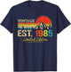 Vintage Est 1985 Limited Edition Classic 1985 Men and Women T-Shirt - T-Shirt | Navy