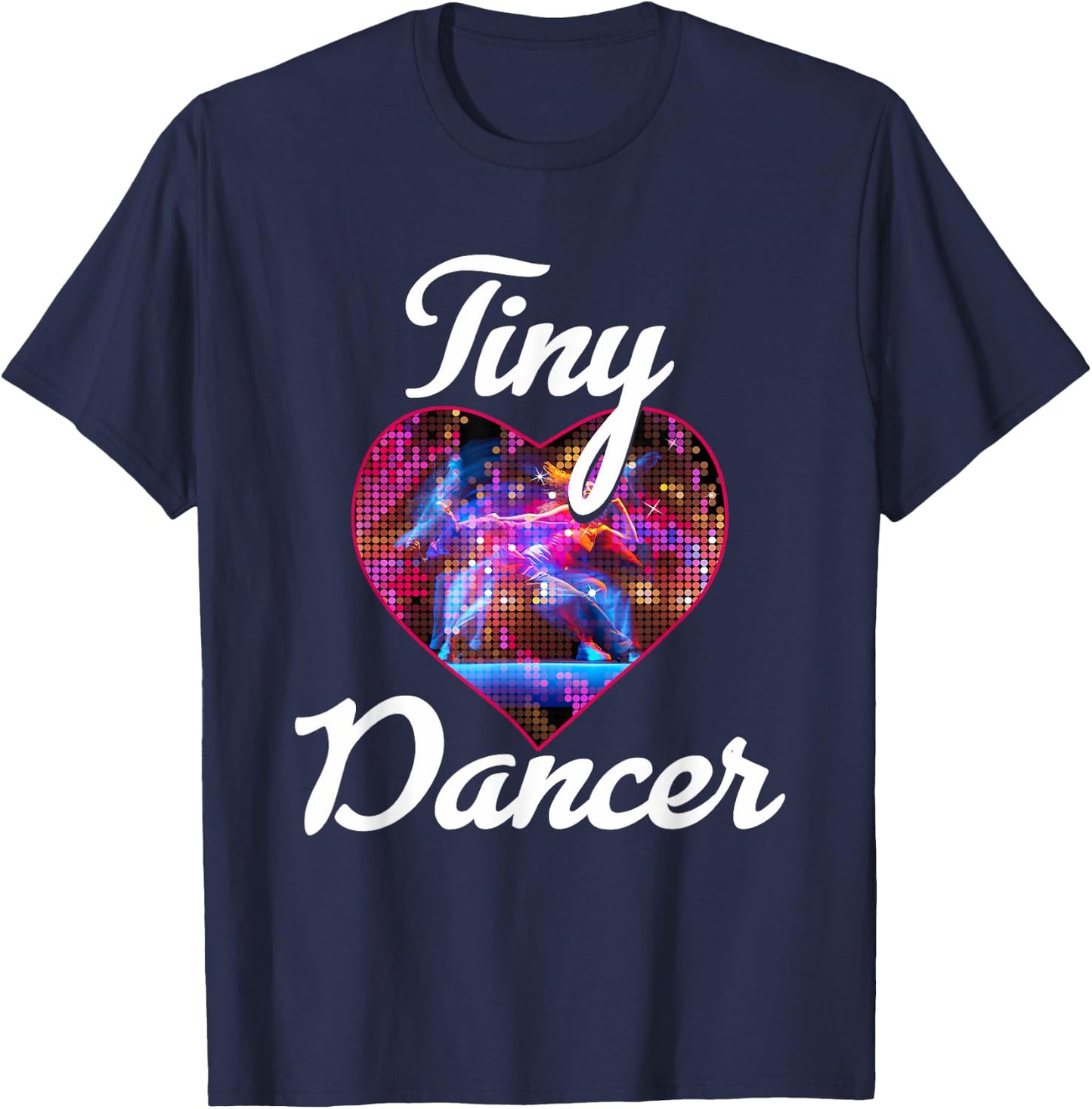 Tiny Dancer Ballerina Heart Colorful Dancing Couple T-Shirt - T-Shirt | Navy