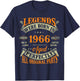 Vintage Legend Born In 1966 60th Birthday 60 Years Old T-Shirt - T-Shirt | Navy