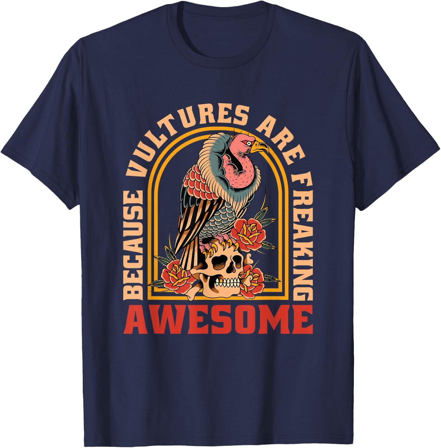 Vulture Shirt For Vulture Watcher Buzzard Scavenger Turkey T-Shirt - T-Shirt | Navy