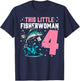 Fishing 4th birthday girl This little Fisher woman is 4 T-Shirt - T-Shirt | Navy