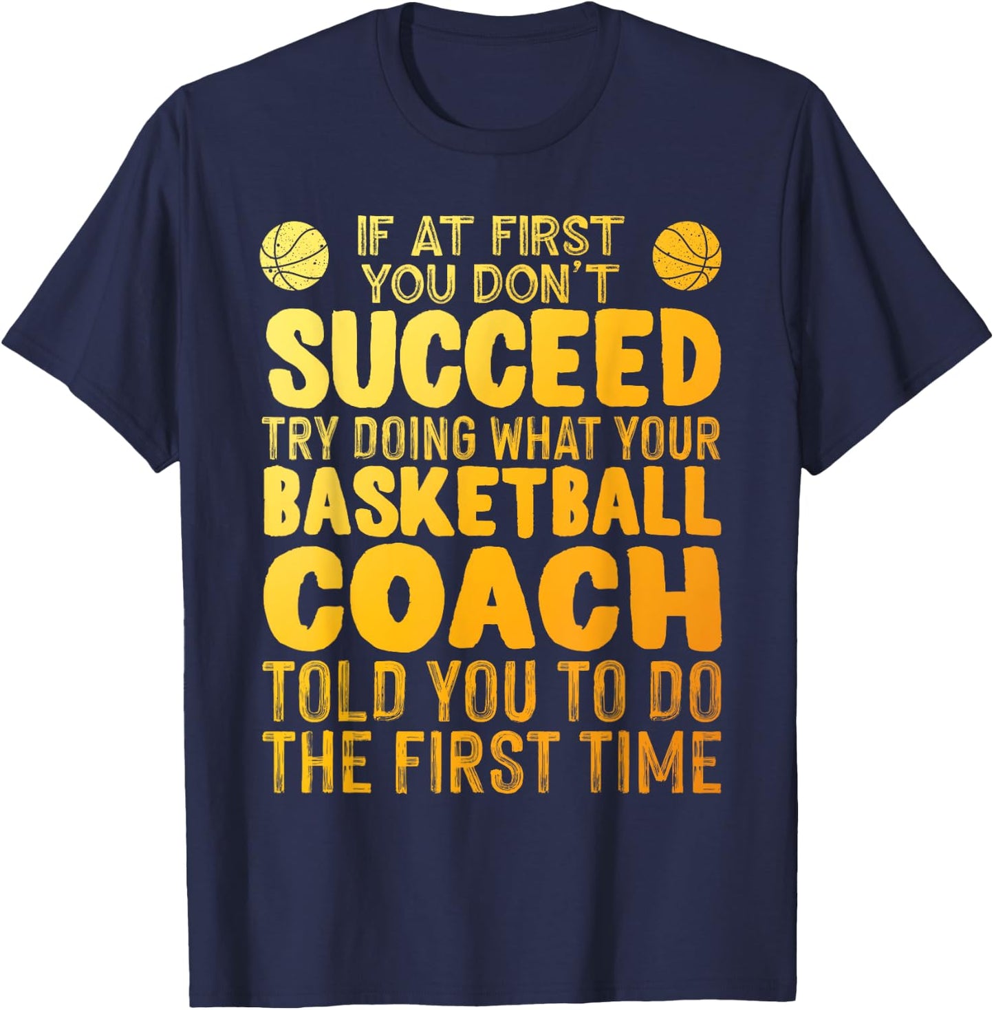 Funny Basketball Coach Art Women Team Player Sports T-Shirt - T-Shirt | Navy