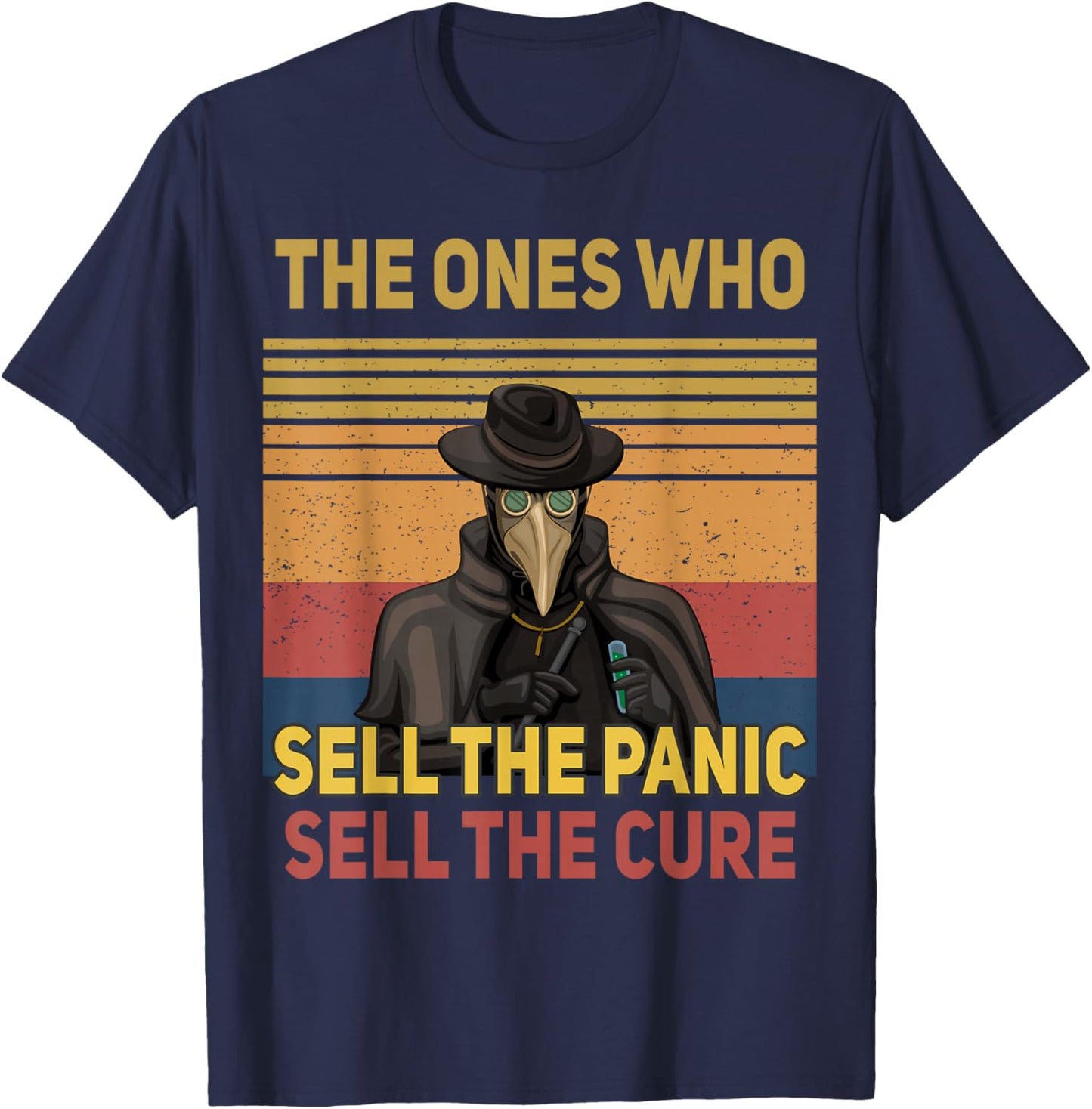 Plague Doctor - Those Who Sell the Panic T-Shirt - T-Shirt | Navy