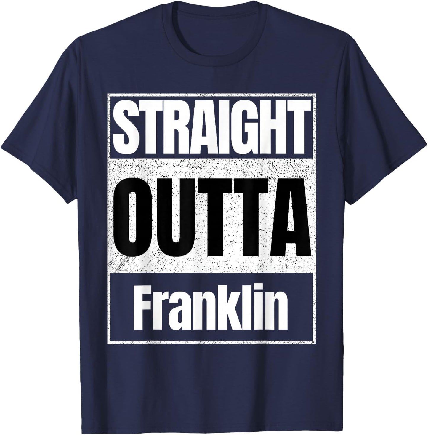 straight outta Franklin classic Men women kids girls boys T-Shirt - T-Shirt | Navy