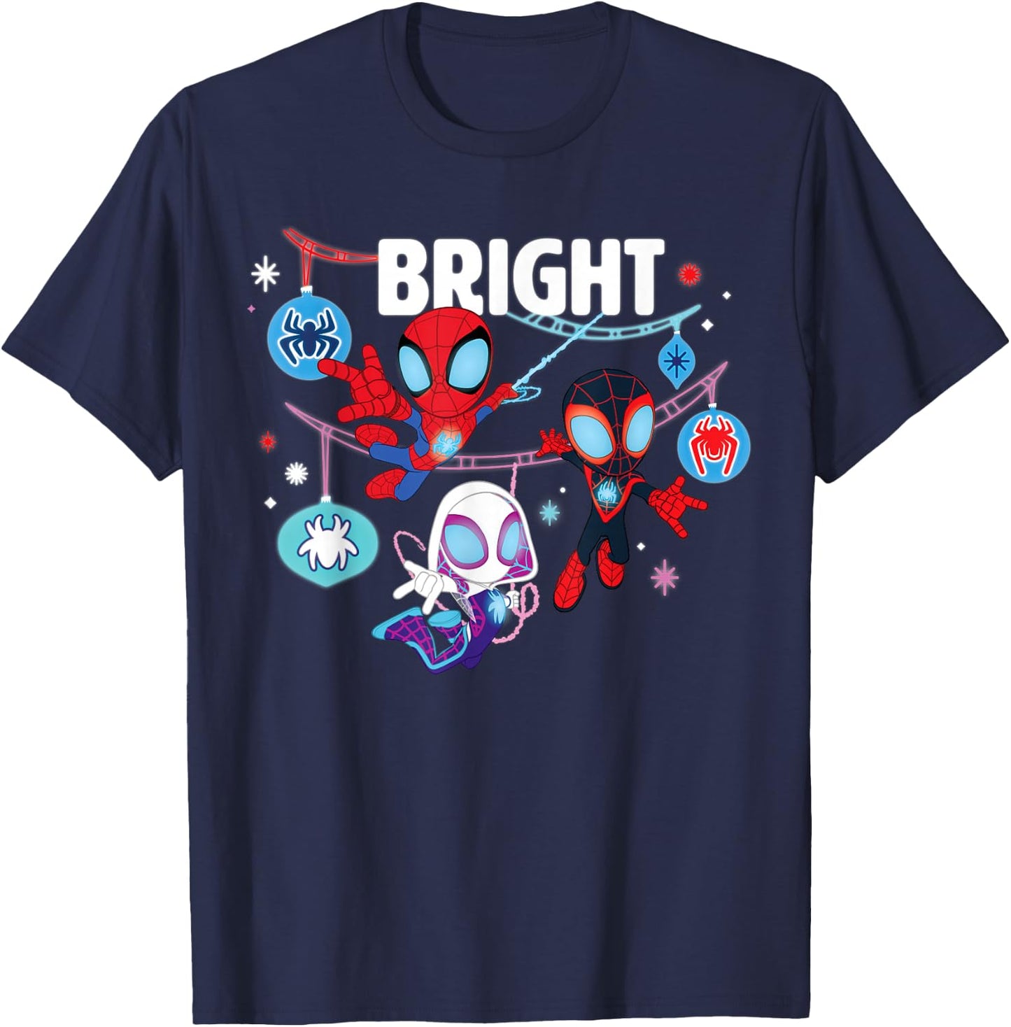 Marvel Spidey and His Amazing Friends Bright Christmas T-Shirt - T-Shirt | Navy