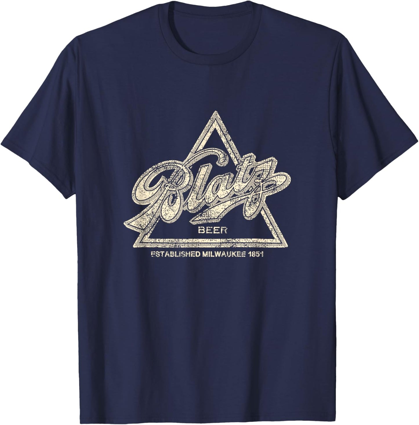 Blatz Beer Vintage Style - Pale Logo T-Shirt - T-Shirt | Navy