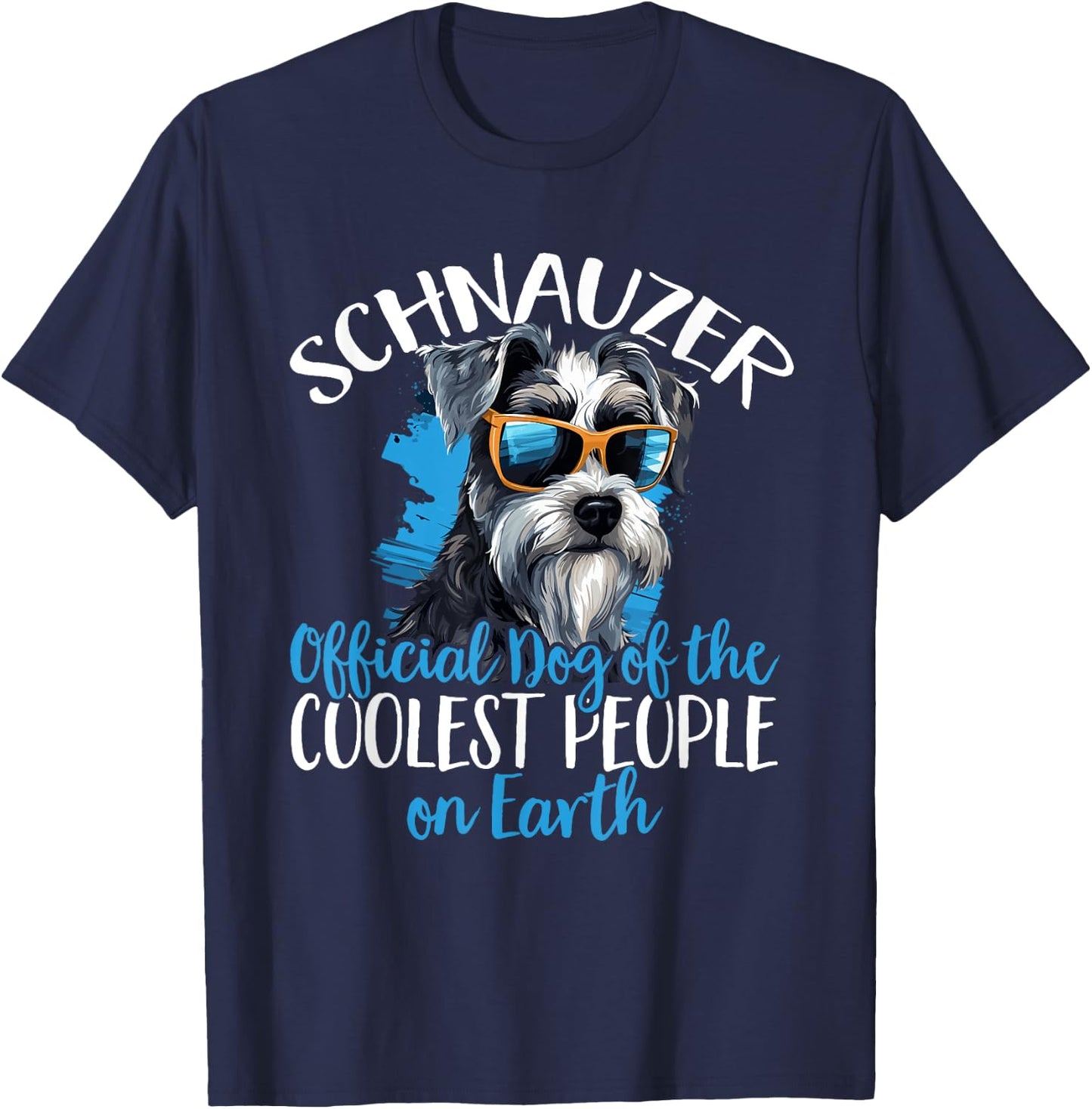 Schnauzer Dog Breed Pet Schnauzer Official Dog T-Shirt - T-Shirt | Navy
