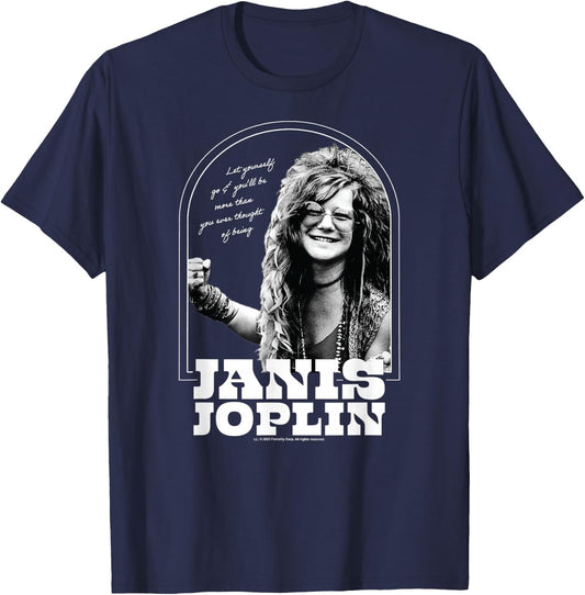 Janis Joplin - Let Yourself Go Be More T-Shirt - T-Shirt | Navy