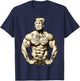 Funny Donald Trump Muscle Workout Tattoo Supporter 2024 T-Shirt - T-Shirt | Navy