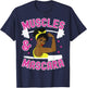 Muscles and Mascara Female Weight Lifter Gym Work Out Funny T-Shirt - T-Shirt | Navy