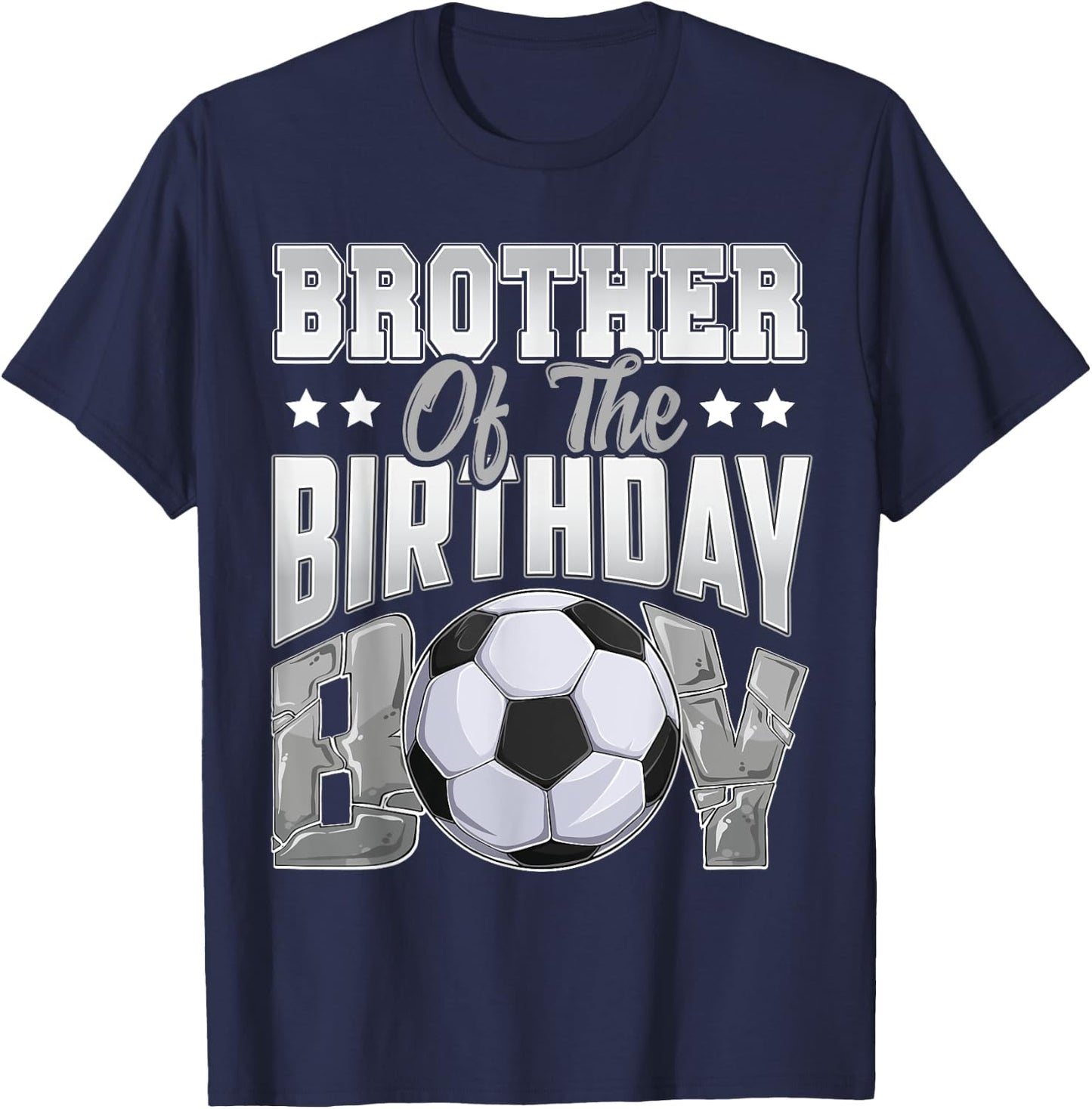 Brother Soccer birthday Boy Family Baller b-day Party T-Shirt - T-Shirt | Navy