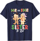 Gingerbread He or She Sister To Be Christmas Gender Reveal T-Shirt - T-Shirt | Navy