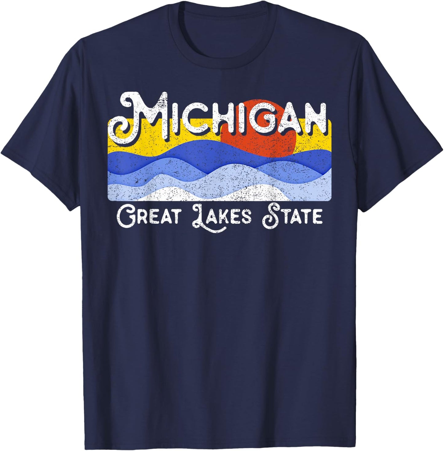 Great Lakes State Michigan Yooper Michiganian Vacation T-Shirt - T-Shirt | Navy