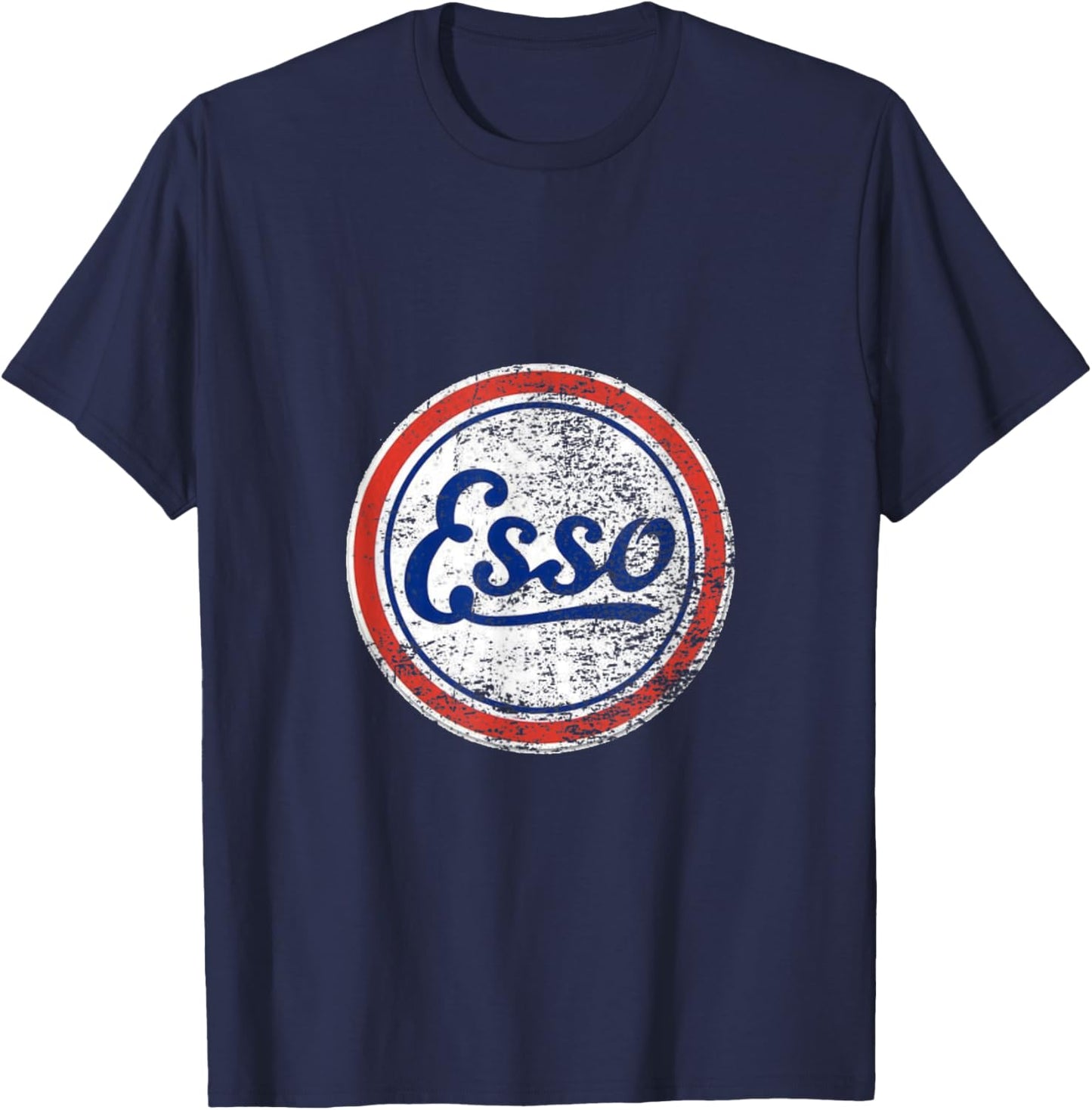 Vintage Esso Gas Station Sign T-Shirt - T-Shirt | Navy