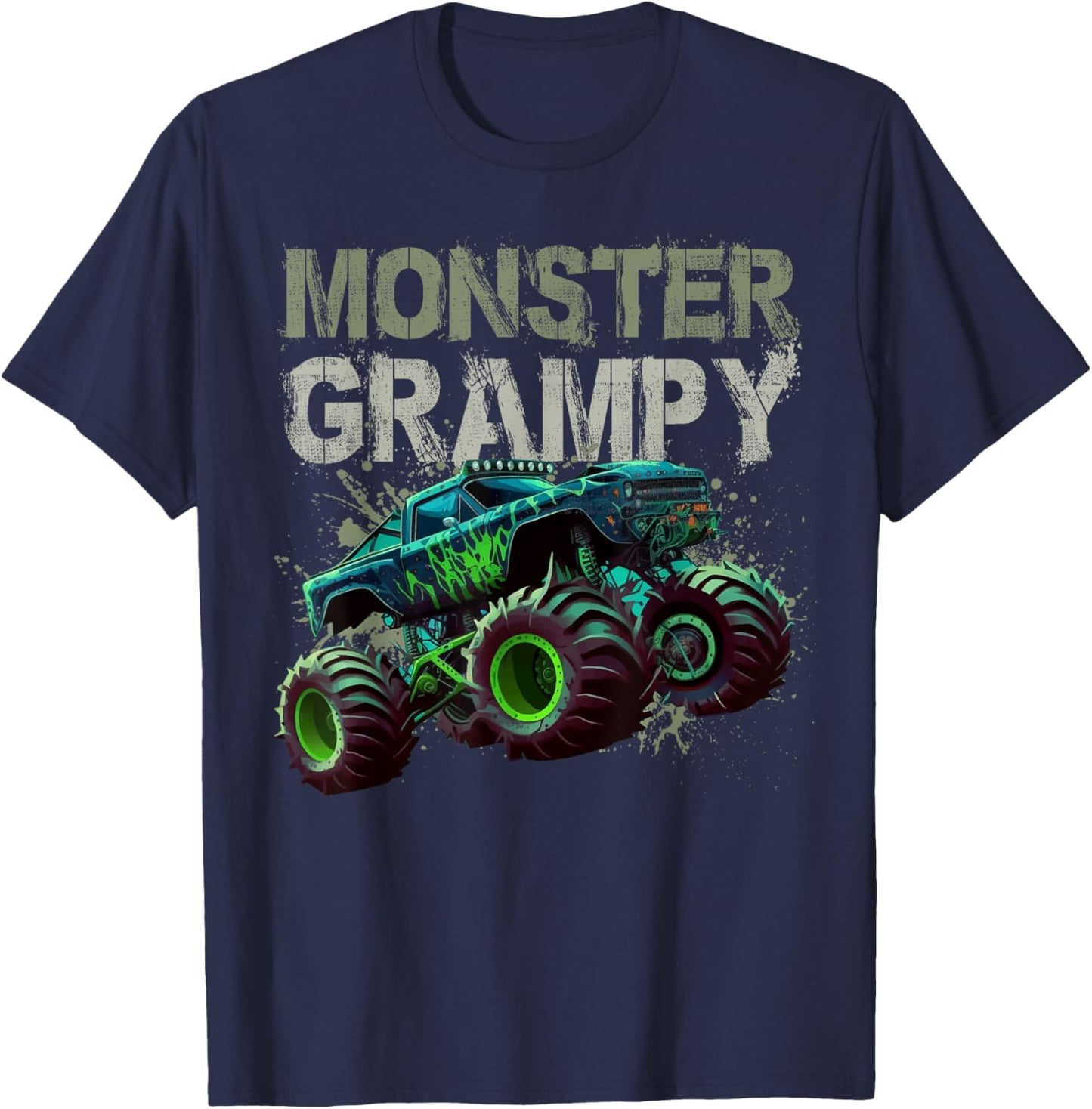 Monster Truck Grampy Family Matching Monster Truck Lovers T-Shirt - T-Shirt | Navy