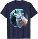 Wolf Howling At The Moon T-Shirt - T-Shirt | Navy