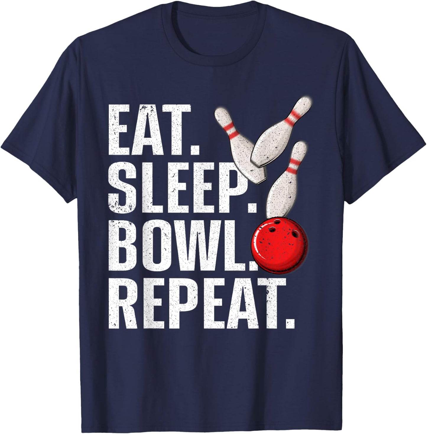Cool Bowling Women Bowling League Team Sports Bowler T-Shirt - T-Shirt | Navy