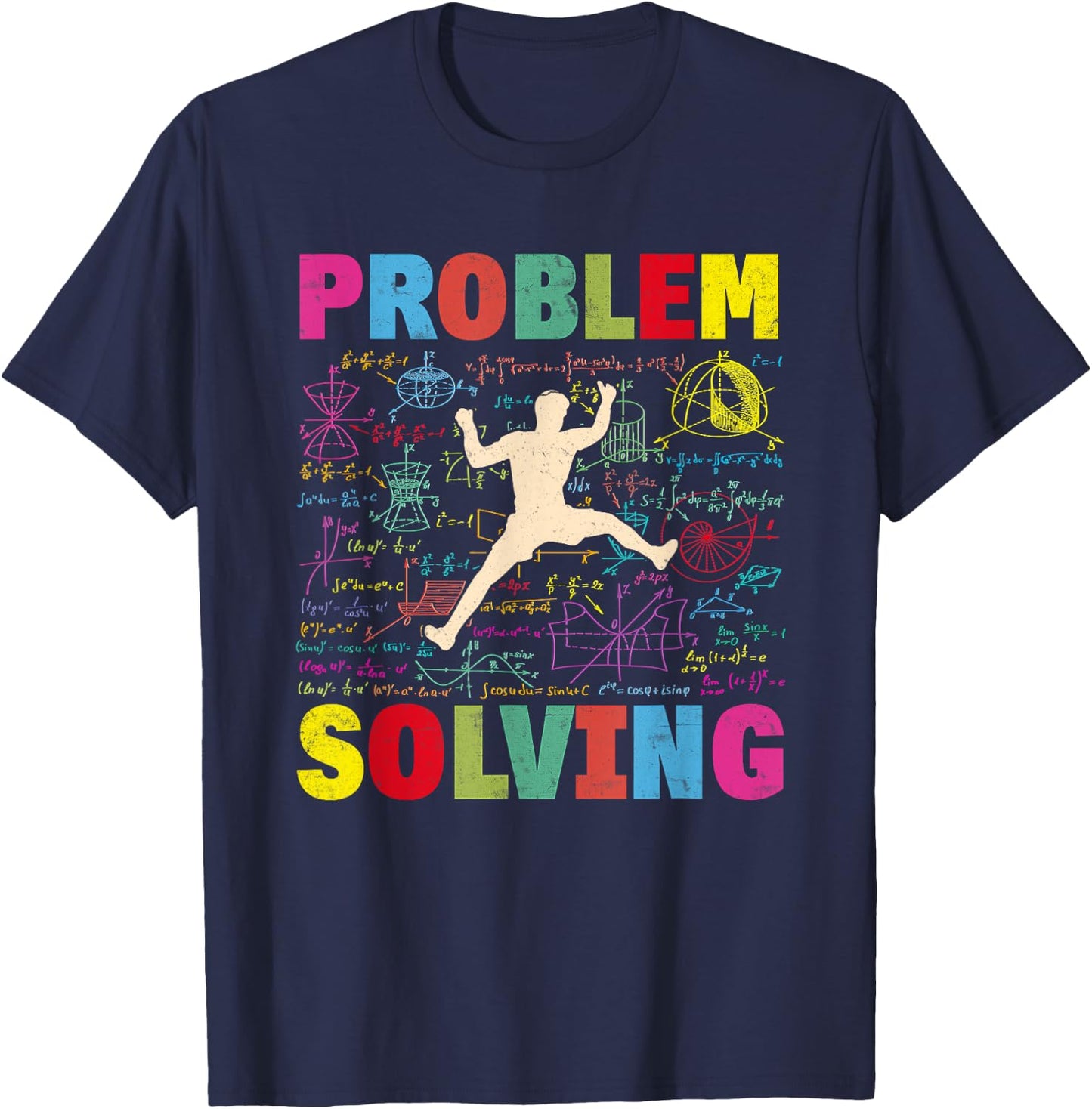 Mathematic Problem Solving Climber Rock Climbing Bouldering T-Shirt - T-Shirt | Navy
