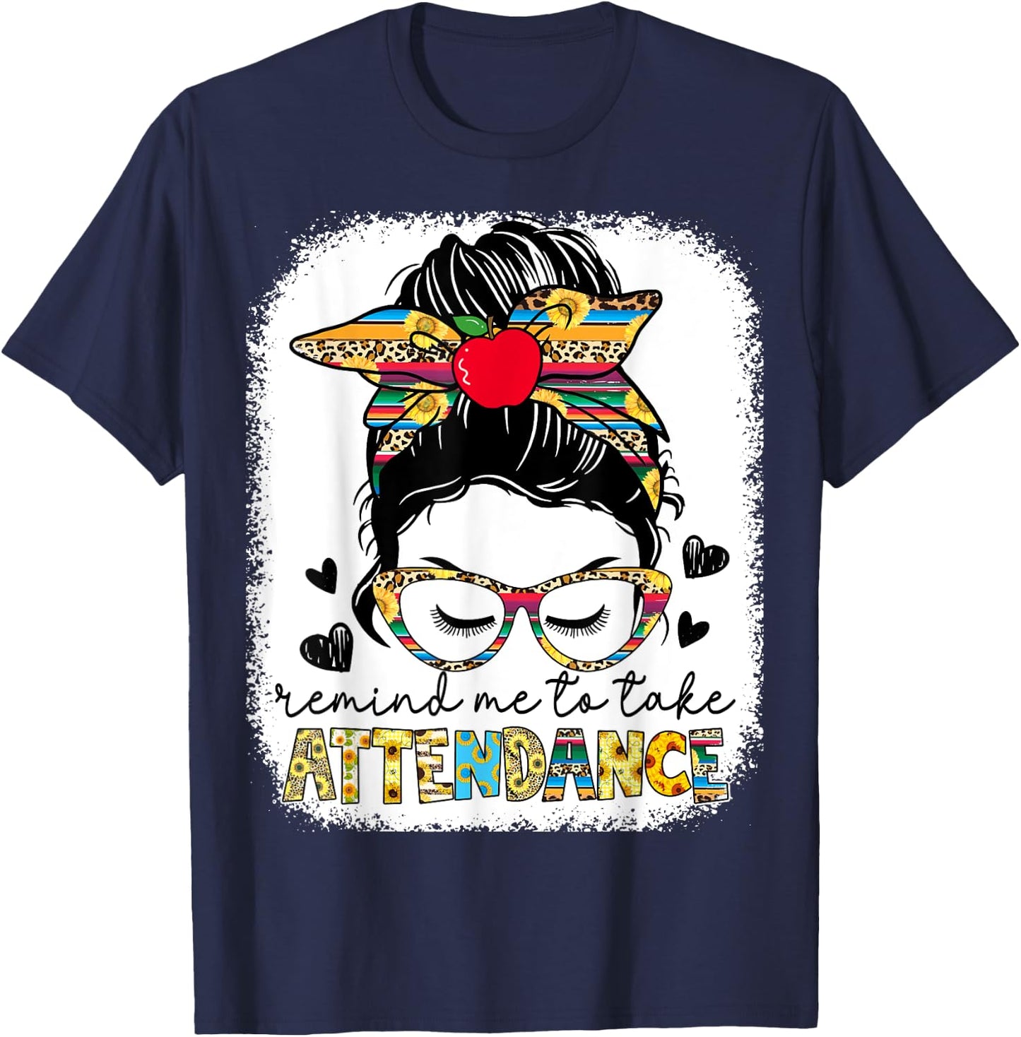 Funny Teacher Remind Me to Take Attendance Back School Women T-Shirt - T-Shirt | Navy