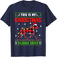 This Is My Christmas Lights Pajama Xmas Horse Lover T-Shirt - T-Shirt | Navy
