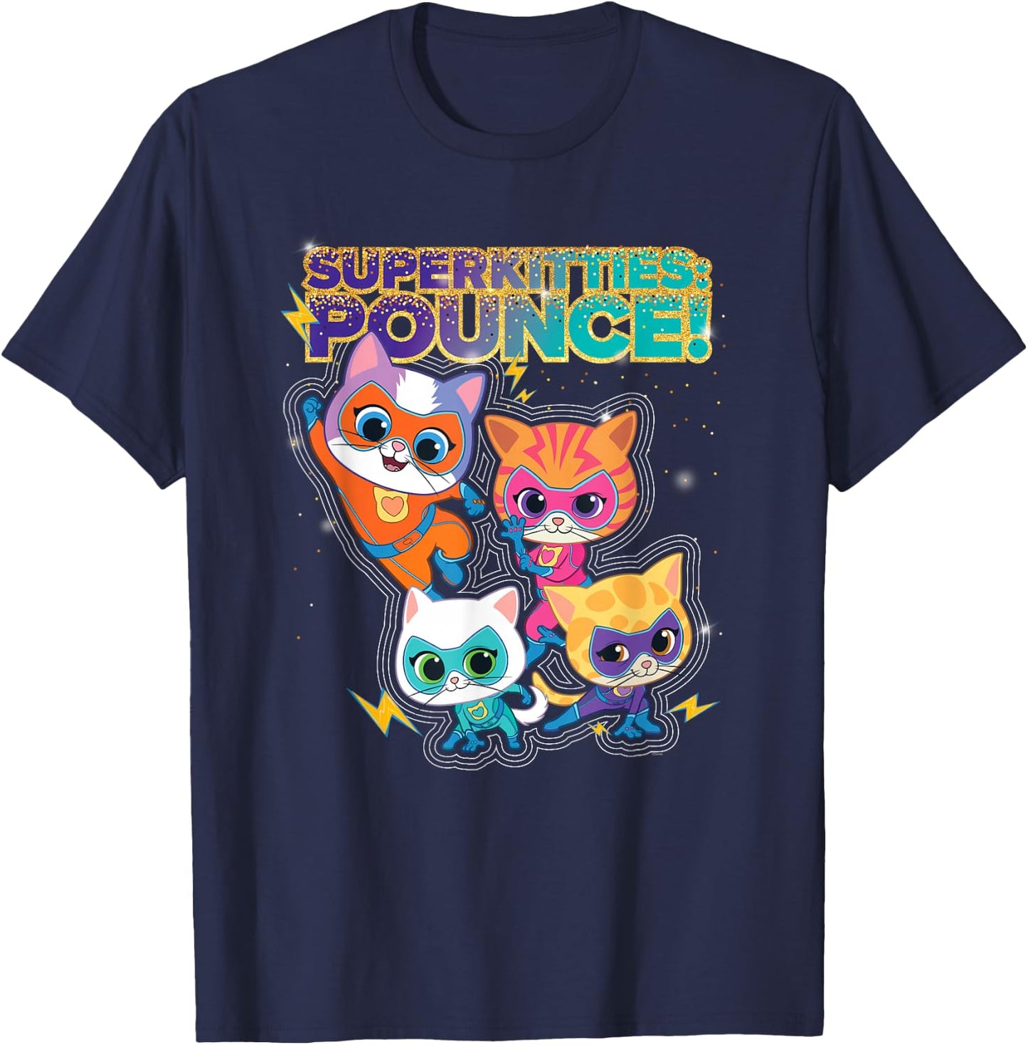 Disney Junior SuperKitties Pounce! Full Team T-Shirt - T-Shirt | Navy