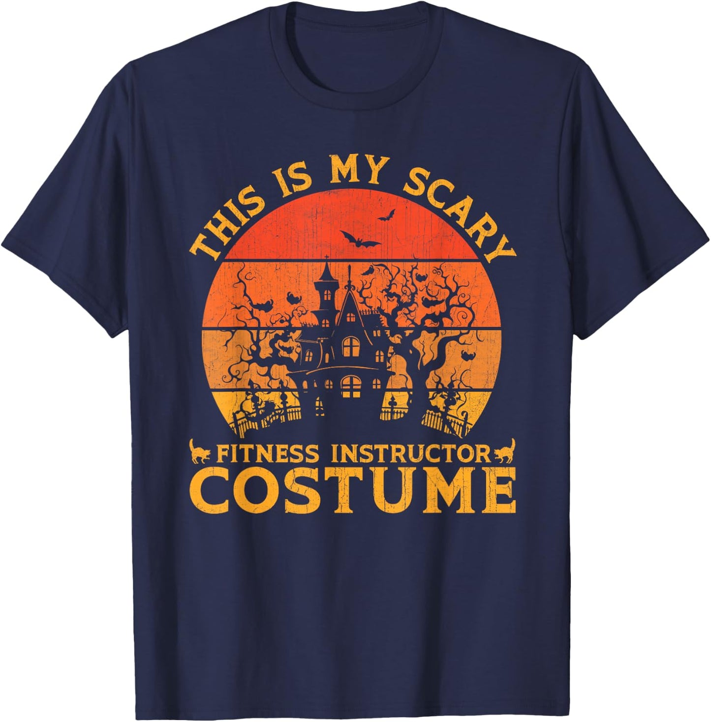 Fitness Instructor Group Matching This is My Scary Halloween T-Shirt - T-Shirt | Navy