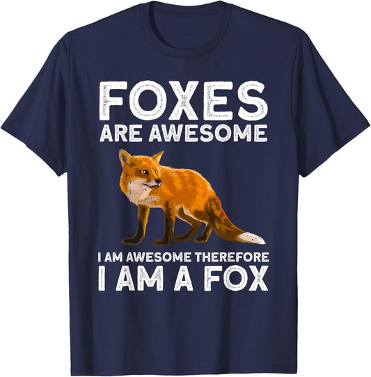 Cool Fox Design Women Kids Wildlife Animal Fox Lover Small T-Shirt - T-Shirt | Navy