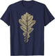 Oak Leaf - Stamp - Nature & Forest Tree - Botanicals T-Shirt - T-Shirt | Navy