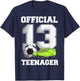 Soccer 13 Year Old Birthday Boy Shirt, Official Teenager T-Shirt - T-Shirt | Navy