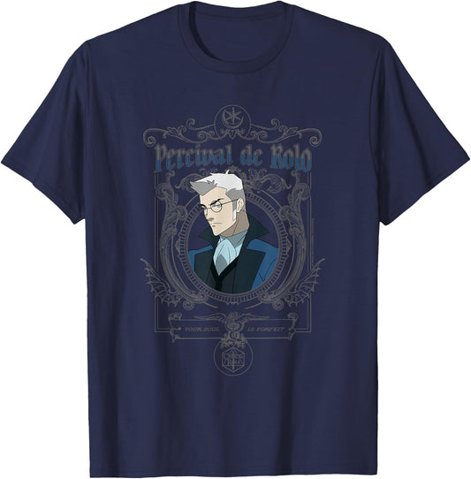 The Legend of Vox Machina Percy Goth Frame Small T-Shirt - T-Shirt | Navy
