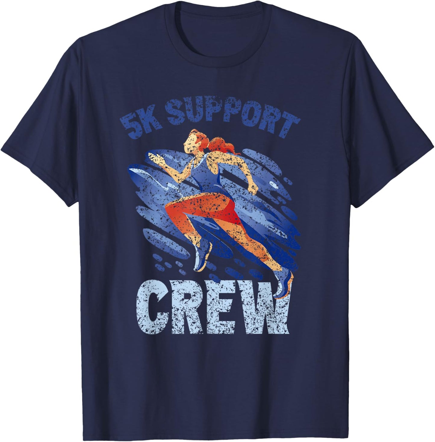 5K Support Crew Runner Race Running Run 5K T-Shirt - T-Shirt | Navy