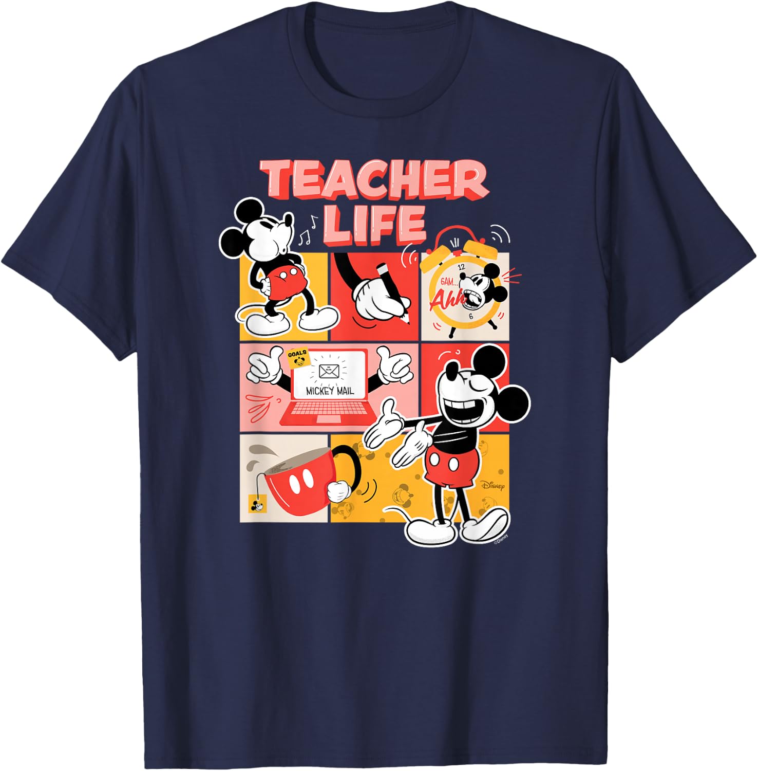 Mickey Mouse - Teacher Life T-Shirt - T-Shirt | Navy