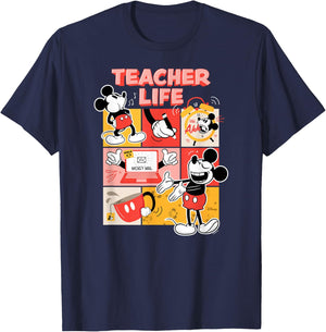 Mickey Mouse - Teacher Life T-Shirt - T-Shirt | Navy