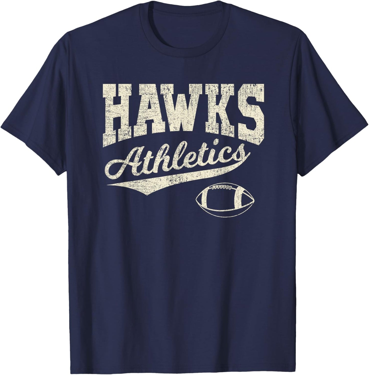 spirit wear, Hawks, high school football athletics T-Shirt - T-Shirt | Navy