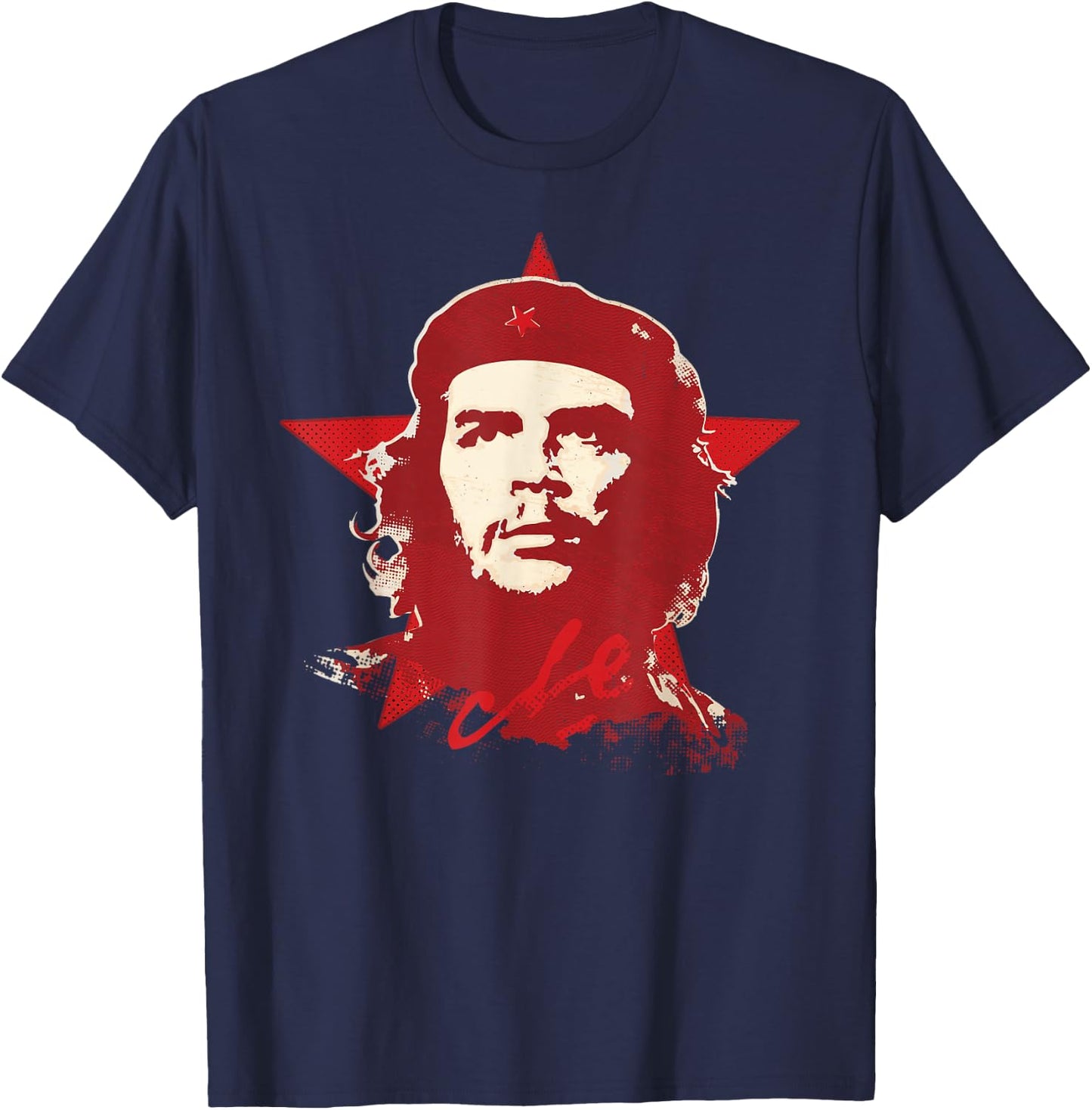 Che Guevara Shirt Cuba Star Cuban Red Revolution Graphic T-Shirt - T-Shirt | Navy