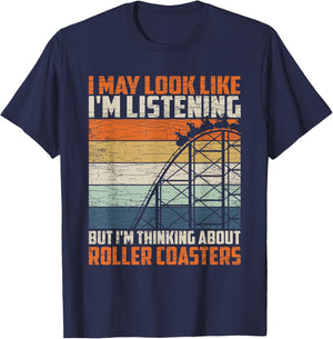 Vintage Roller Coaster T-Shirt - T-Shirt | Navy