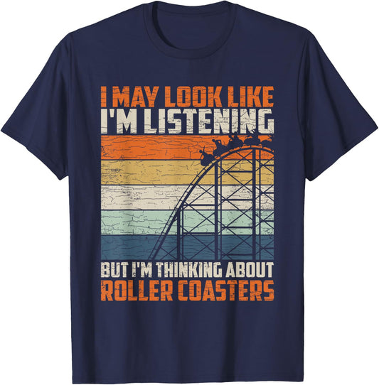 Vintage Roller Coaster T-Shirt - T-Shirt | Navy