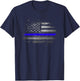 USA Flag Police Support Patriotic Law Enforcement Officer T-Shirt - T-Shirt | Navy