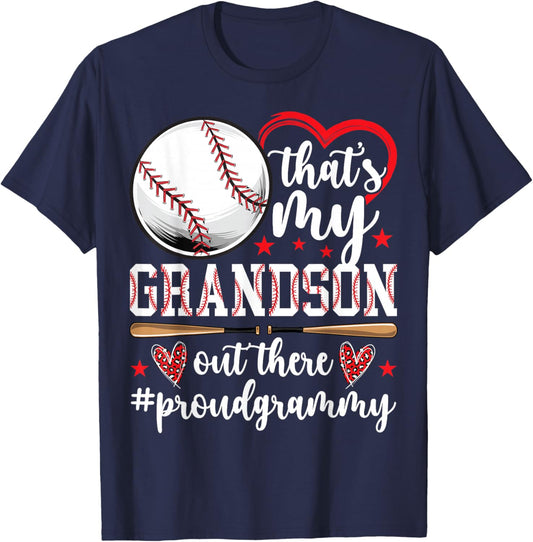 That's My Grandson Baseball Grammy Of A Baseball Player T-Shirt - T-Shirt | Navy
