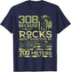 308 Because Rocks Aren't Effective Hunting American Usa Flag T-Shirt - T-Shirt | Navy